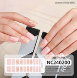 Semi-Cured Gel Nail Strips Laser Foil Ultra-Sparkle Shimmer Glossy Set (MOQ=3)