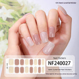 Semi-Cured Gel Nail Strips French Gradient Soft Glossy Design (MOQ=3)
