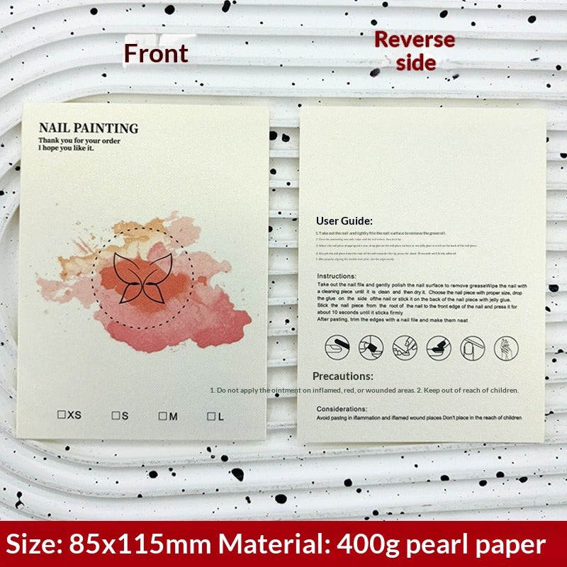 Custom Printed Display Cards for Press On Nail Packaging (MOQ=50)