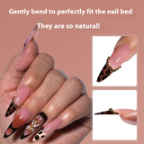 Popular hand-worn nail sweet cool flower almond long finished nail art removable patch fake nail piece