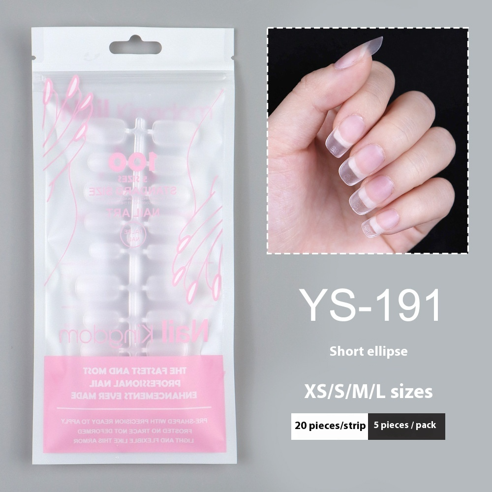 Nail Tips Sub-code nail pads, 100 pcs for press on nails pads, standard size wear-free full half stickers, matte trapezoidal square false nail pads