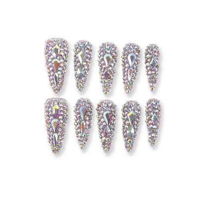 365nails full crystal rhinestone bling long press-ons