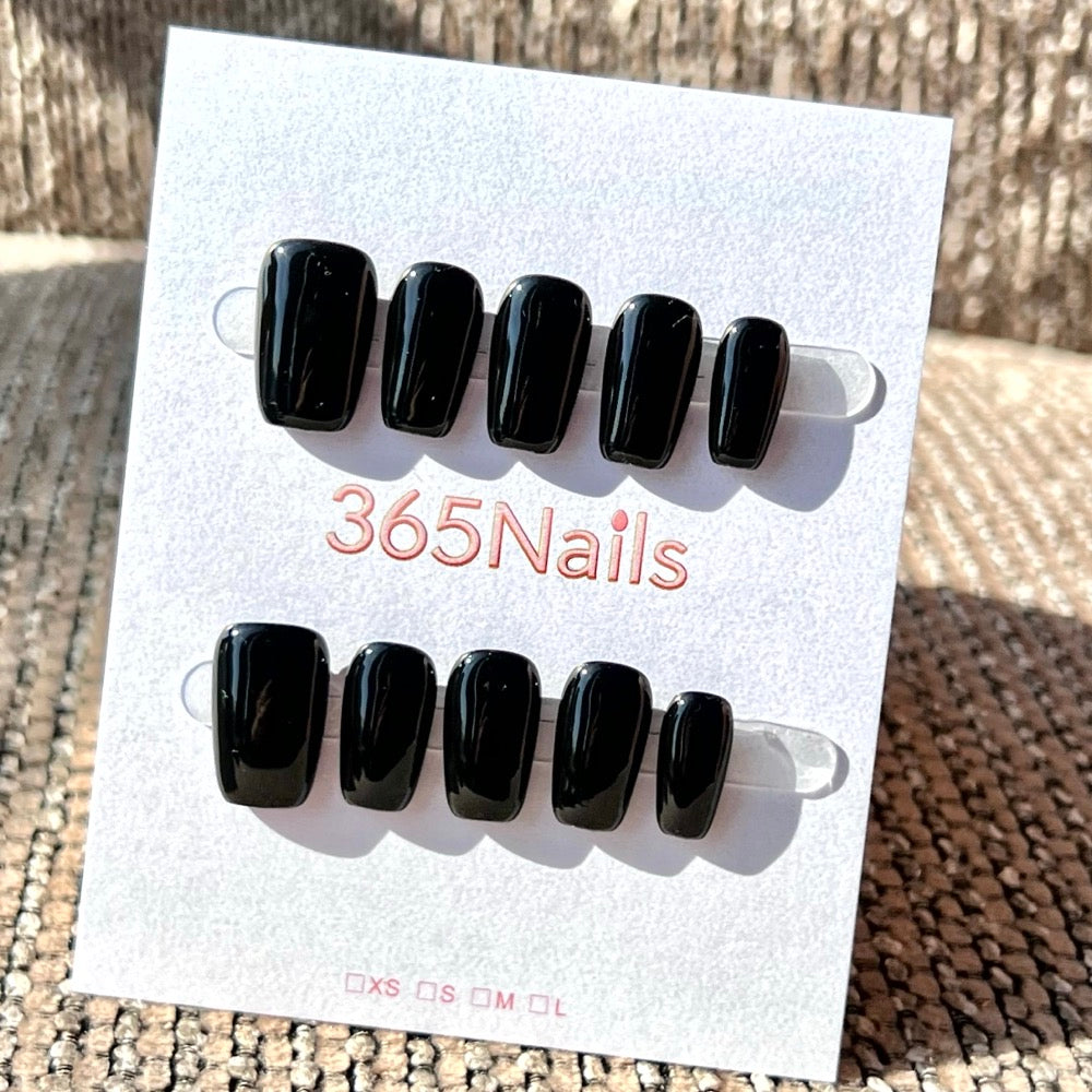 "Chic Short Coffin" - Solid Color Handmade Nails (20 Colors Available)