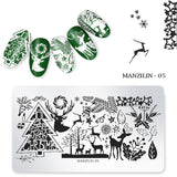 Christmas Nail Stamping Plate Set with Festive Holiday Designs (MOQ=3)