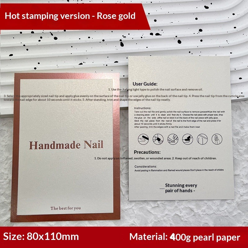 Pearlescent Foil Display Cards for Press On Nail Presentation (MOQ=50)