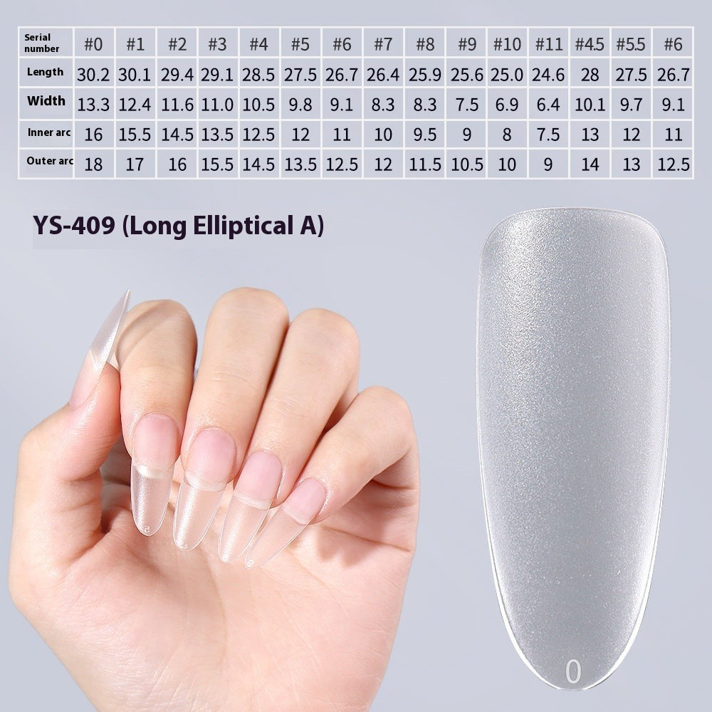 Nail Tips Transparent nail piece wholesale 30 pieces, full number, light and thin, full sticker, trapezoidal non-marking, wear-free patch, frosted nail piece