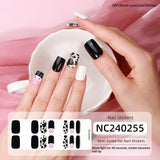 Semi-Cured Gel Nail Strips Floral Star Heart Cow-Print Mix Design (MOQ=3)