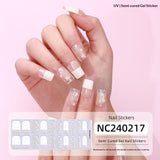 Semi-Cured Gel Nail Strips Laser Foil Ultra-Sparkle Shimmer Glossy Set (MOQ=3)