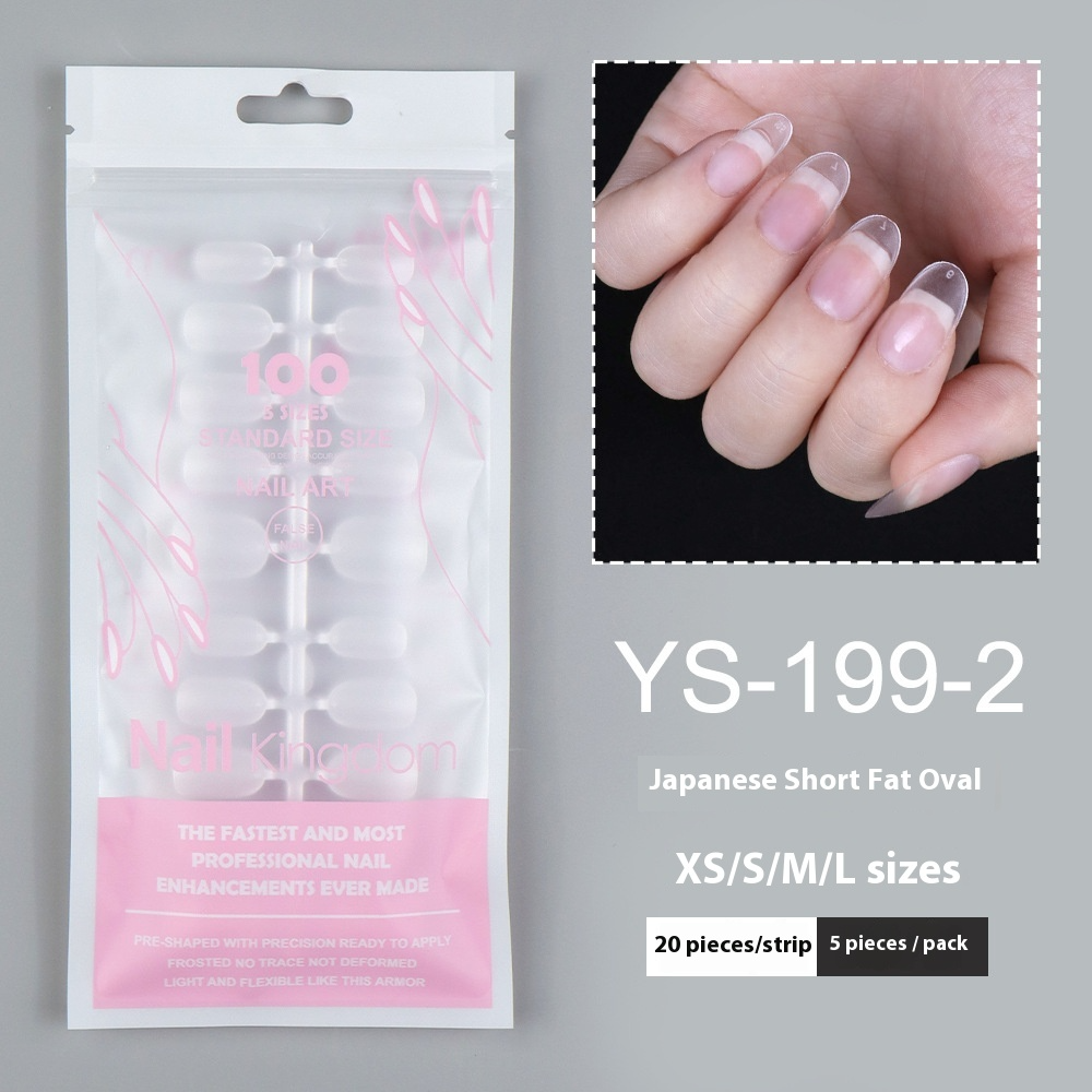 Nail Tips Sub-code nail pads, 100 pcs for press on nails pads, standard size wear-free full half stickers, matte trapezoidal square false nail pads