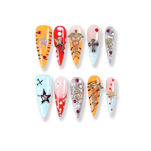 365Nails Star Cross Blaze Stiletto Press-On Nails