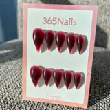 Gradient translucent red wine jelly gel pointed dragon nail claw nail
