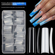 Drama Collection: "Extended Tube" – Extra Long Half-Cover Tube Nail Tips