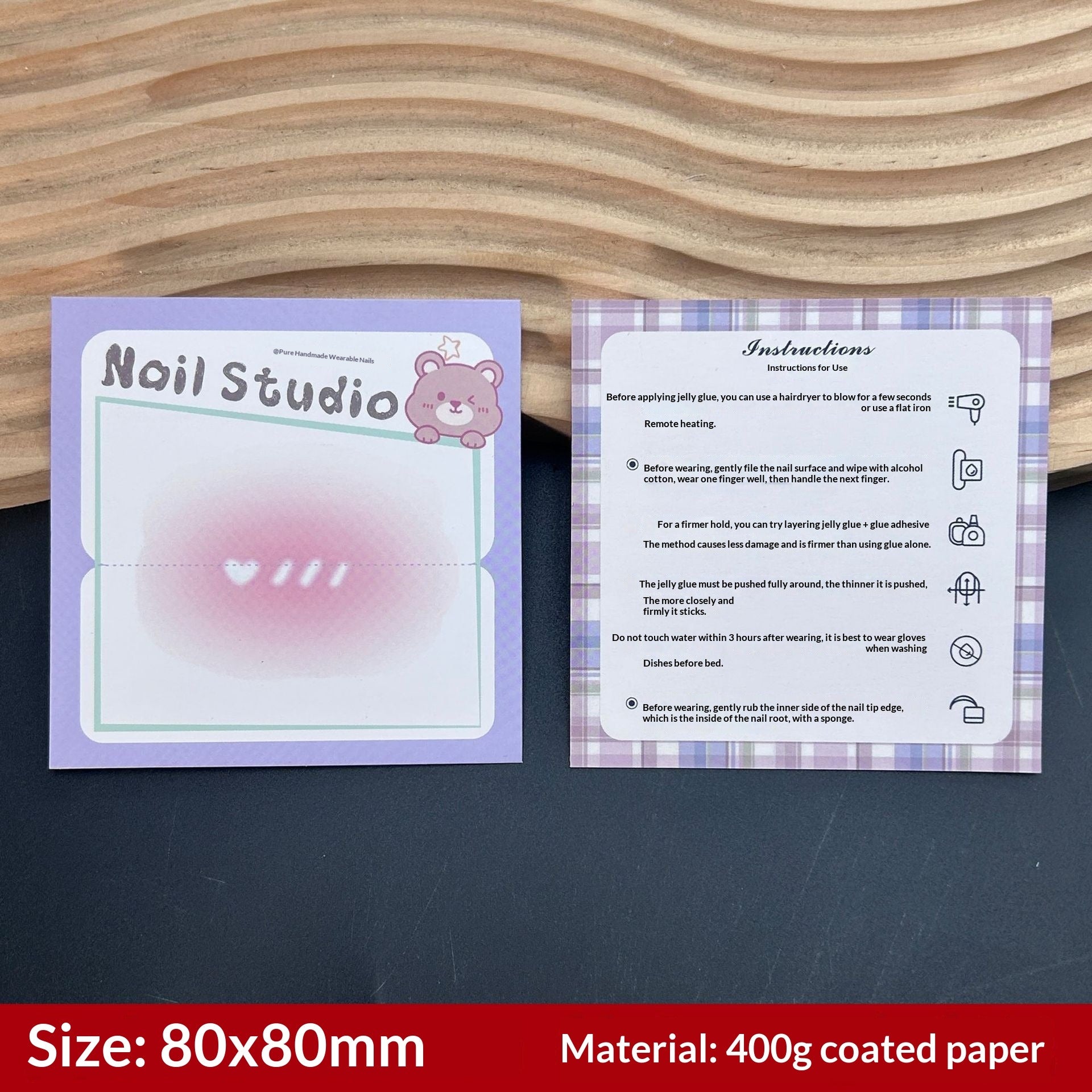 Classic White Display Cards for Press On Nail Sets (MOQ=50)