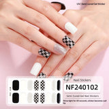 Semi-Cured Gel Nail Strips 3D Foil Glitter Glossy Design (MOQ=3)