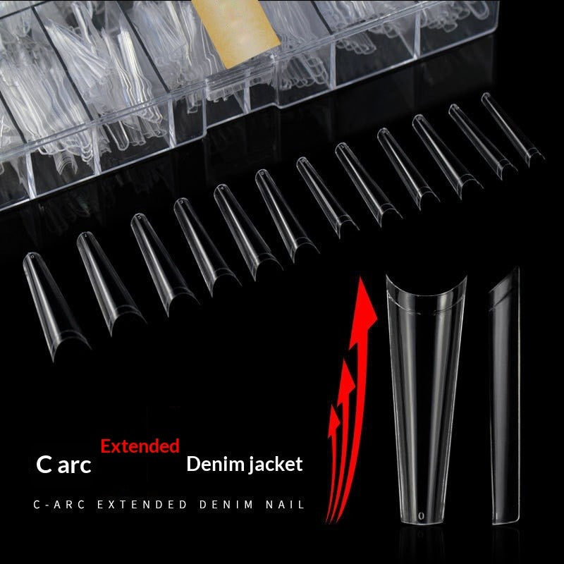 Pro C-Curve Collection: "Extended Denim" – C-Arc Extended Denim Nail Tips