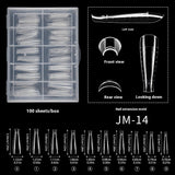 Nail Tips Extension nail mold wholesale, new boxed transparent paperless fast phototherapy nail crystal extension nail mold