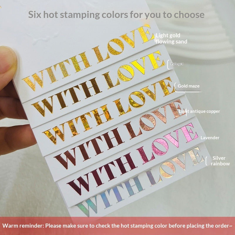 Embossed Gold Cotton Display Cards for Press On Nails (MOQ=50)