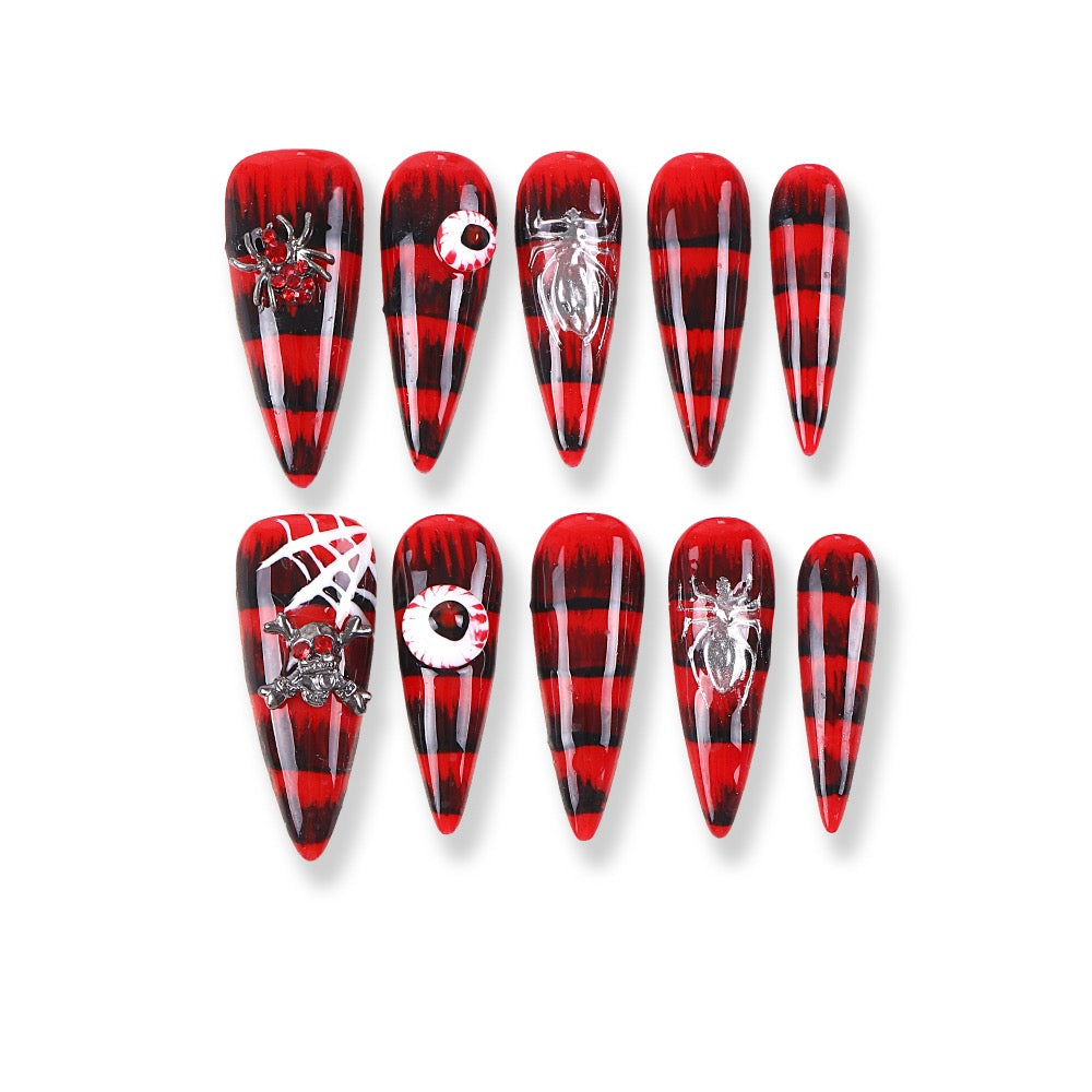 365Nails Venom Web Stiletto Press-On Nails
