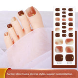 Semi-Cured Gel Nail Strips 3D Soft Glossy Toe Design (MOQ=3)