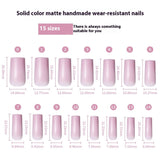 Nail Tips New matte press on nails pads, solid color finished nail pads, fake nails, seamless detachable nail art 120 pcs in a bag