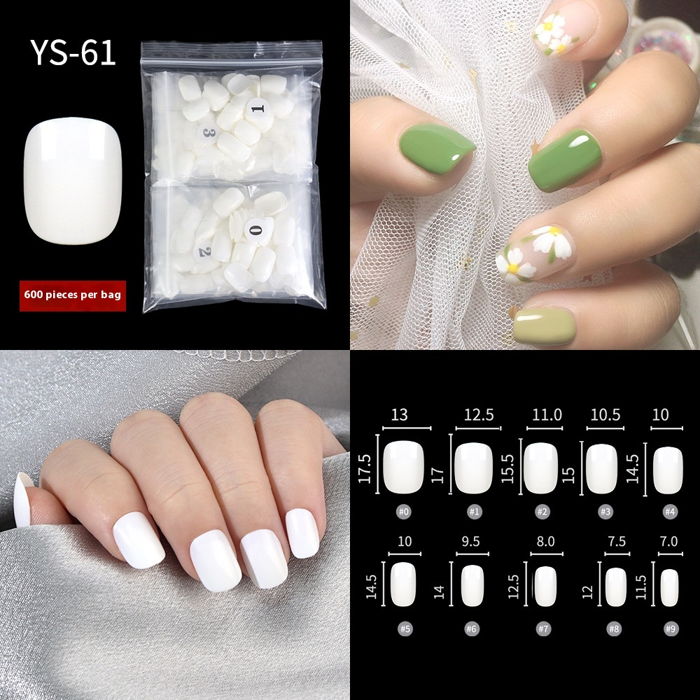 Nail Tips New French press on nails piece,  half sticker full sticker fake nail nail patch extended press on nails piece