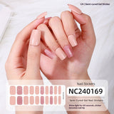 Semi-Cured Gel Nail Strips Foil Laser Gold Shimmer Glossy Set (MOQ=3)