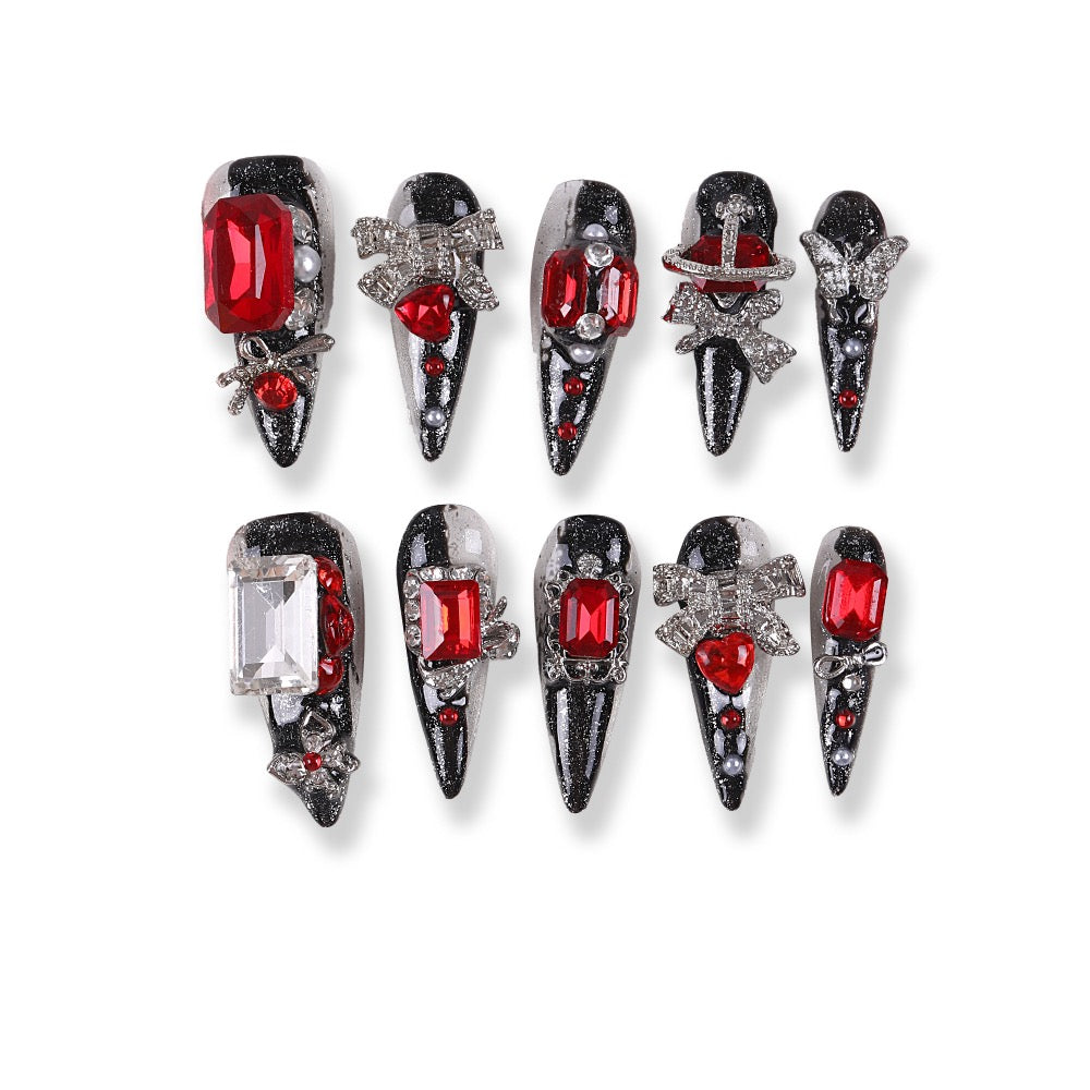 365Nails Crimson Gothic Luxury Stiletto Tips