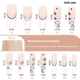 Press on nails fake nail patch extension nail Spice Girl medium rectangle removable 24 pieces with drill manicure