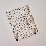 Leopard Print & Bow Nail Stickers – Cute Animal Print Collection
