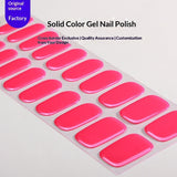 Semi-Cured Gel Nail Strips Solid Pearl Minimal Glossy Design (MOQ=3)