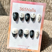 365nails: 「星座」手工製短款尖形穿戴甲