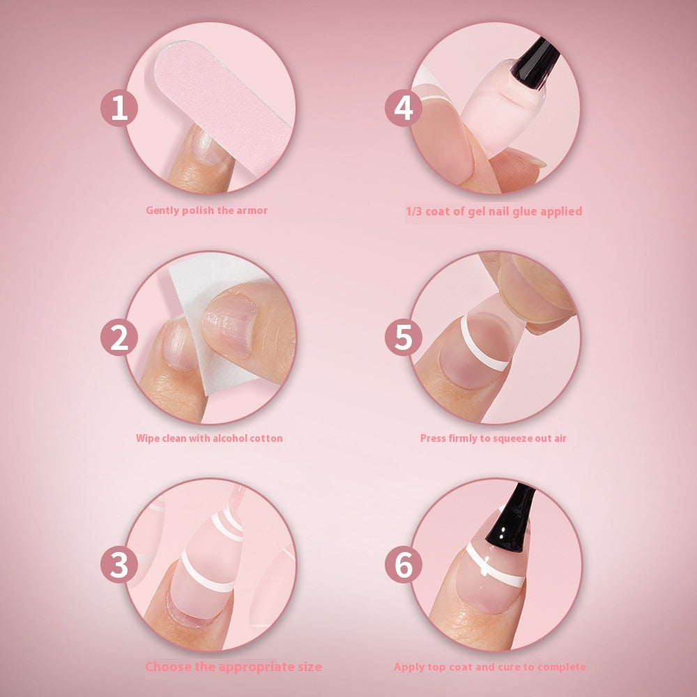 Nail Tips Hot-selling French press on nails seamless short almond manicure tablets, pre-made fingernails removable 120 pieces