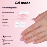 Hot-selling French-style armor, simple spray oil-shiny patch manicure removable trapezoidal nail piece 120 pieces in a box