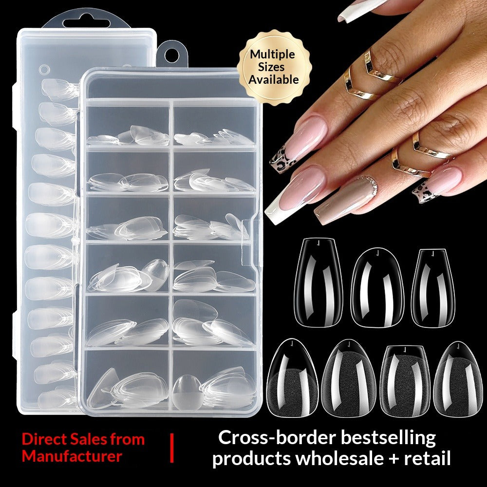 365nails Cross-Border Hot-Selling Clear Nail Tips | Multi-Spec Nail Extension Set with Storage Case