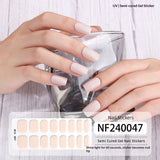 Semi-Cured Gel Nail Strips French Gradient Soft Glossy Design (MOQ=3)