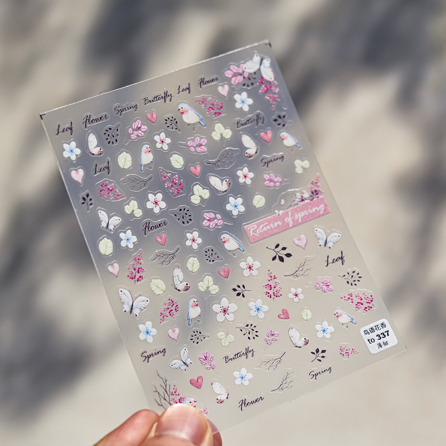 365nails: "Rose Aquarelle Rose" – Autocollants Nail Art