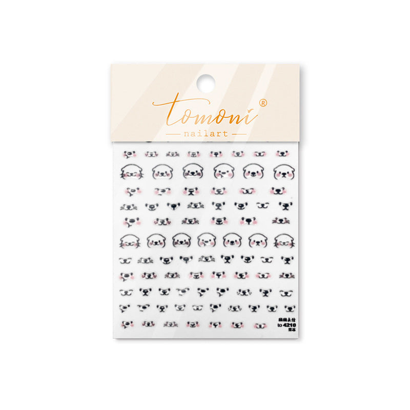 365nails : « Cute Puppy & Bear Face » – Autocollants pour ongles