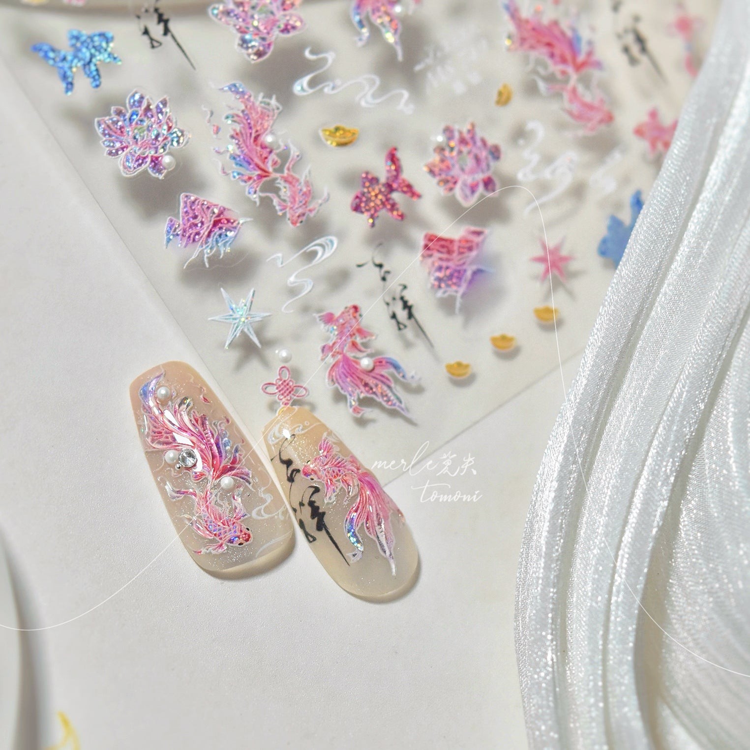 365nails: "Aurora Koi & Ocean Whimsy" –Nail Art Stickers