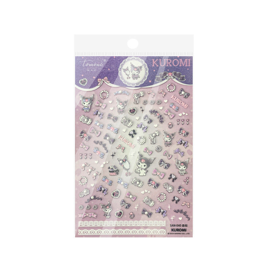 Gold Floral Collection: "Mini Gold Floral & Star" – 3D Embossed Nail Sticker