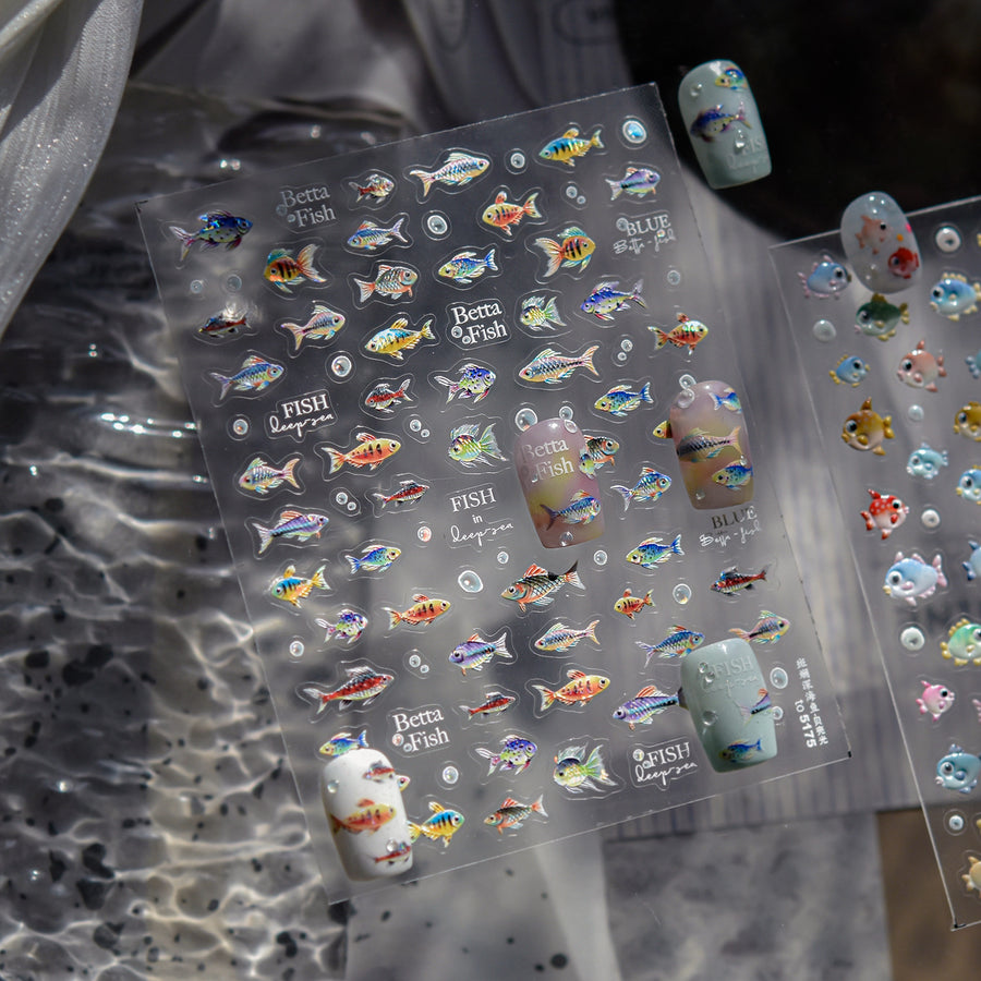 365nails: "iridescent betta fish" – Nail Art Stickers