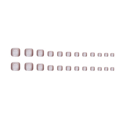 Chaser cat eye  and Press-on toenails  Toenail  Purple Solid Color  24 Pieces｜365nails
