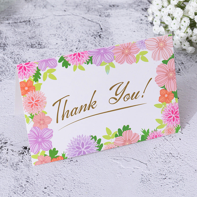 Floral Thank You Cards for Customer Appreciation Packaging (MOQ=2)