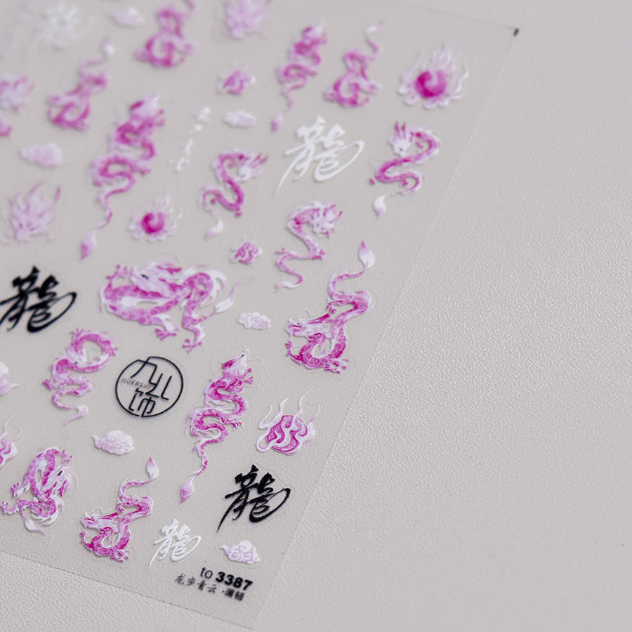 365nails: "Dinastia do Dragão" – Adesivos de Unha Estilo Chinês