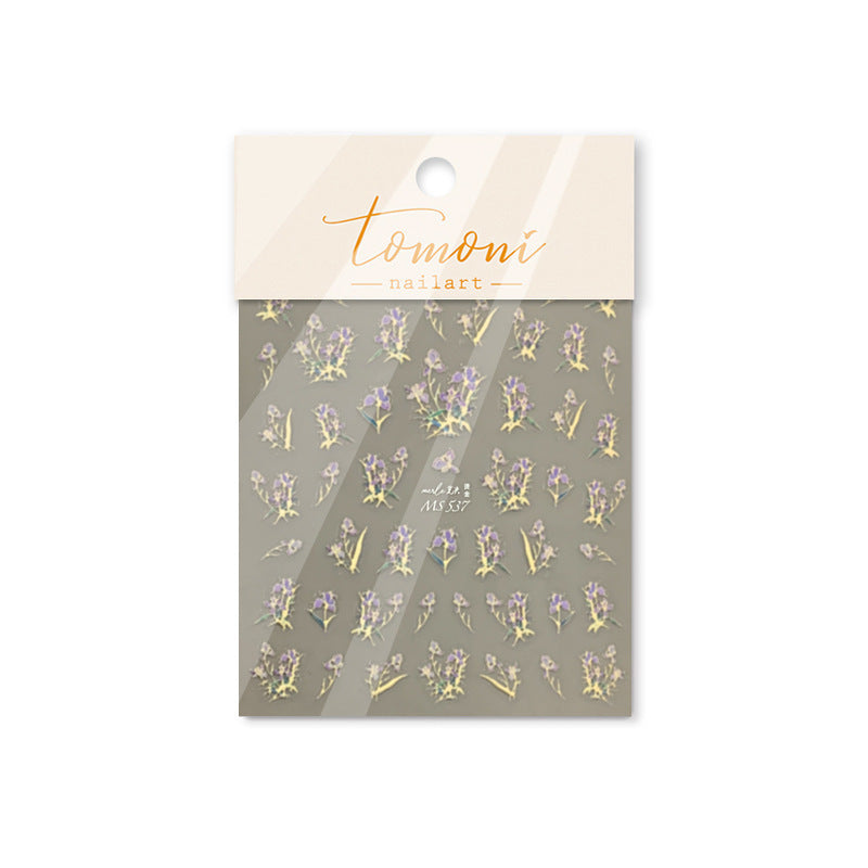 365nails: 全息鳶尾花 – 美甲貼紙