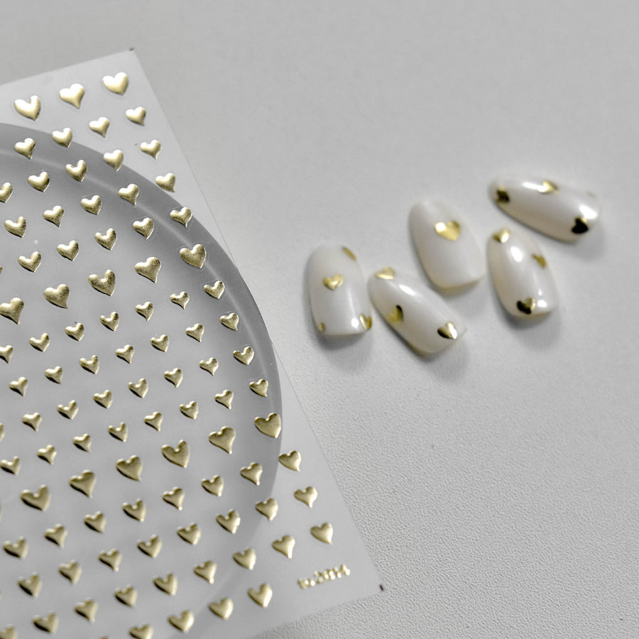 Starry Sky Collection: "Gold Foil Starry" – 3D Metallic Nail Sticker