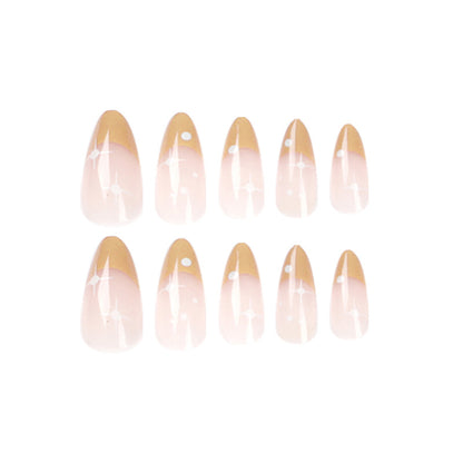Yellow French Star  Wholesale Press onable  False Nail   False Nail Nail｜365nails
