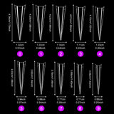 Nail Tips long-pointed semi-sticker nail piece,  triangular pointed transparent fake nail patch French pointed nail piece
