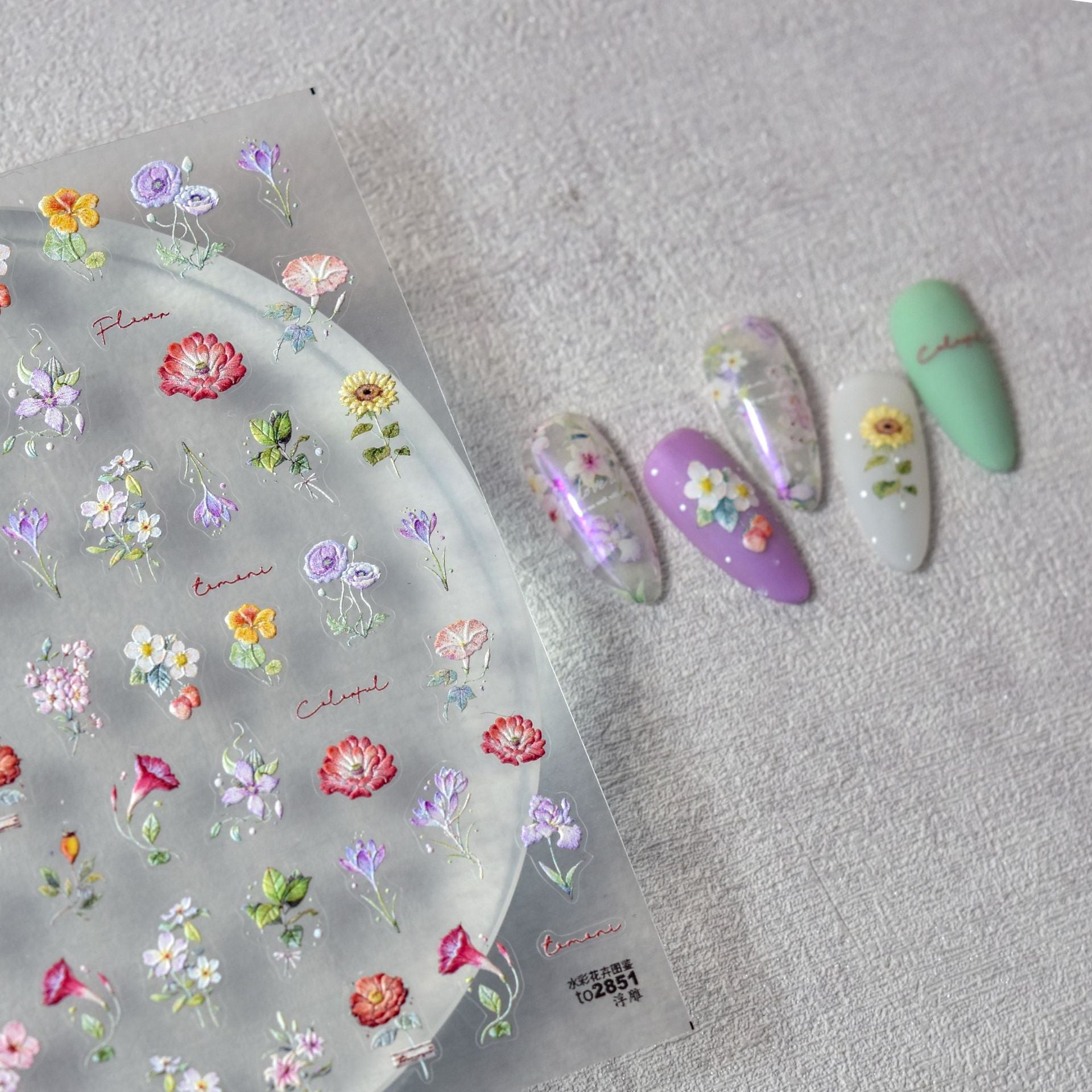 365nails: "Vintage Rabbit Girl Butterfly" – nail art stickers