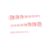 simple foot nail French white edge  advanced  short wholesale nail patch nail｜365nails