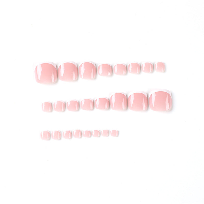 簡約足甲 法式白邊 高級感 短款甲貼 批發｜365nails